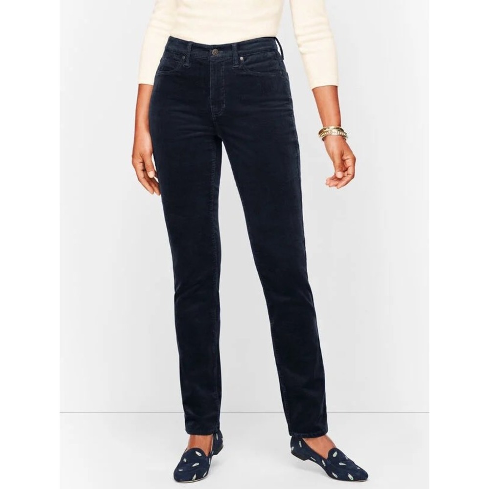 Talbots‎ Curvy Fit Petite Corduroy Pants Navy Blue Size 10p